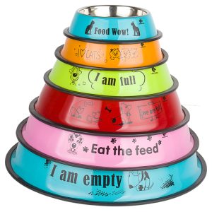 stainless steel pet basin (footprints)
