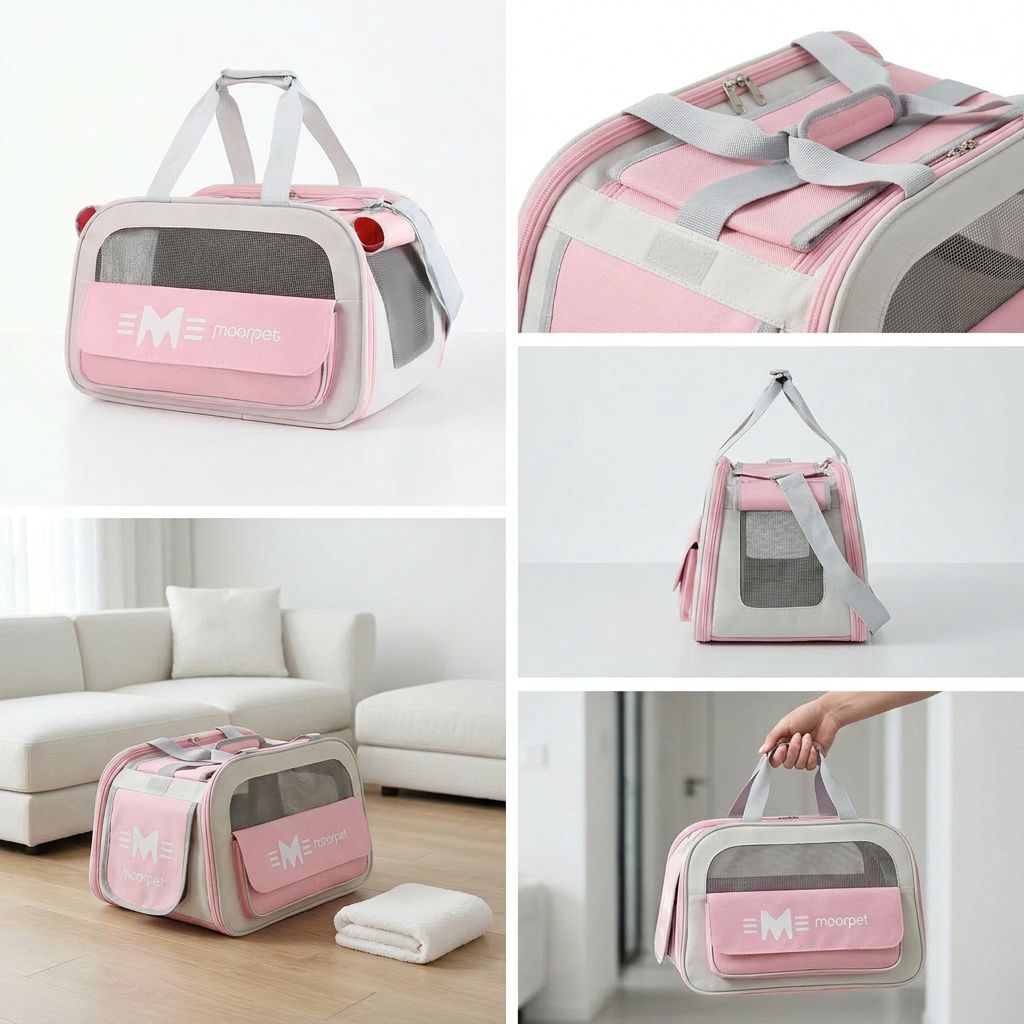 breathable collapsible pet carrier bag, soft sided travel tote for small dogs & cats breathable collapsible pet carrier bag, soft sided travel tote for small dogs & cats