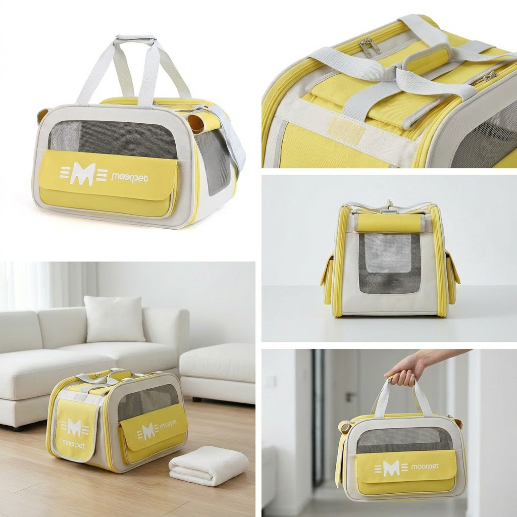 breathable collapsible pet carrier bag, soft sided travel tote for small dogs & cats breathable collapsible pet carrier bag, soft sided travel tote for small dogs & cats