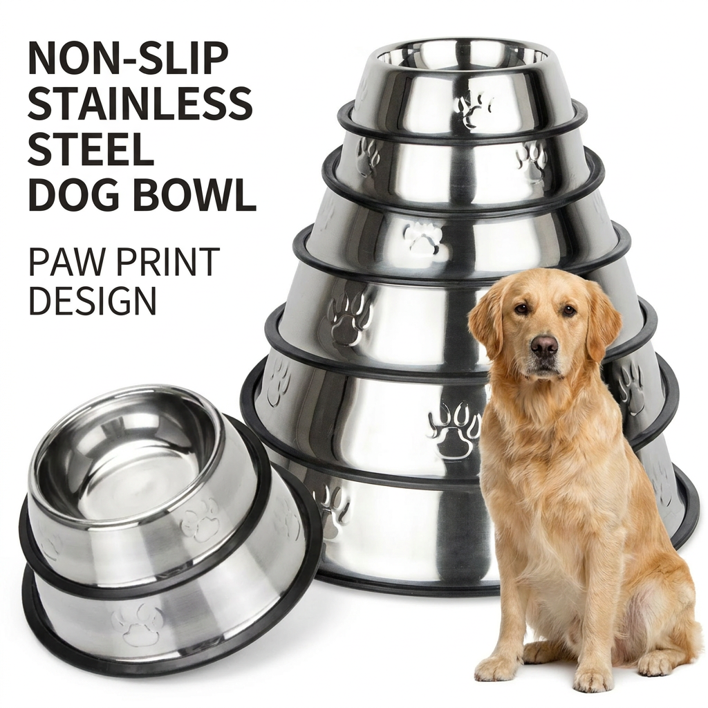 stainless steel pet basin (footprints) stainless steel pet basin (footprints)