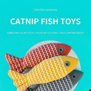 catnip fish toys for cats, bite resistant teething toy